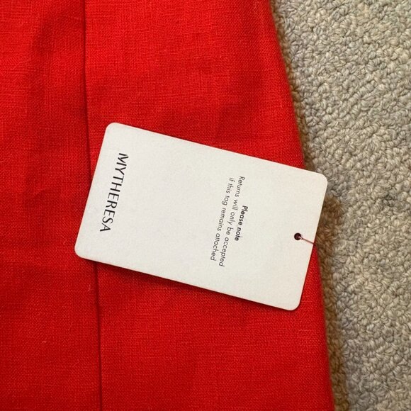 SIR the Label Iris Linen Mini Dress Red Open Back 00 - Picture 6 of 6
